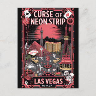 Behekst Reis Las Vegas Vintage Horror Reizen Briefkaart