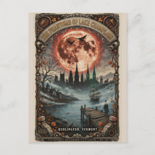 Behekste Burlington, Vermont Vintage Horror Reis  Briefkaart