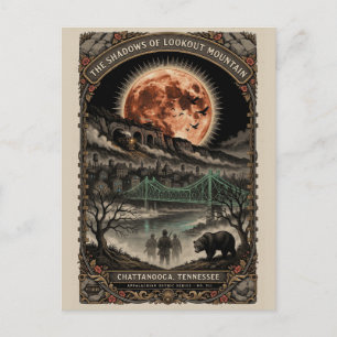 Behekste Chattanooga, TN Vintage Horror Reizen Briefkaart