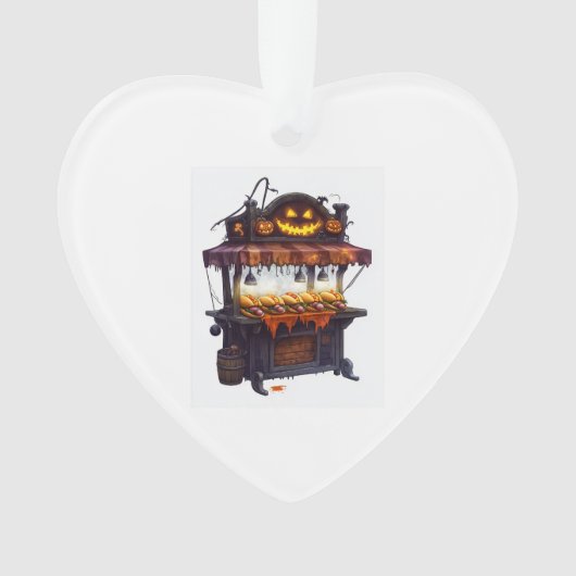 Behekste Hotdogkraam Ornament (voorkant)