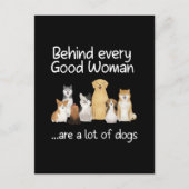 Behind Every Good Woman Are A Lot Of Dogs Gift Briefkaart (Voorkant)
