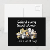 Behind Every Good Woman Cute Animal Lady Dog Lover Briefkaart (Voorkant / Achterkant)