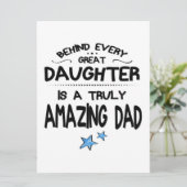 Behind Every Great Daughter Is A Truly Amazing Dad Menu (Staand voorkant)