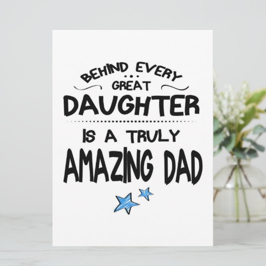 Behind Every Great Daughter Is A Truly Amazing Dad Menu (Staand voorkant)