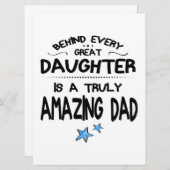 Behind Every Great Daughter Is A Truly Amazing Dad Menu (Voorkant / Achterkant)