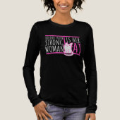 Behind Every Strong Woman Is Her Cat Funny Quote Tri-Blend Shirt (Voorkant)