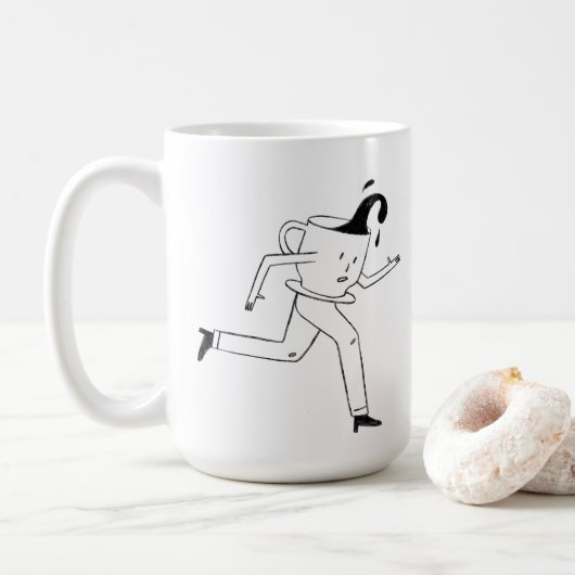 Behind every successful person is a strong cup koffiemok (Met donut)