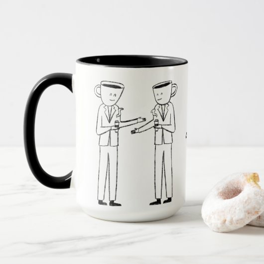 Behind every successful person is a strong cup  mok (Met donut)