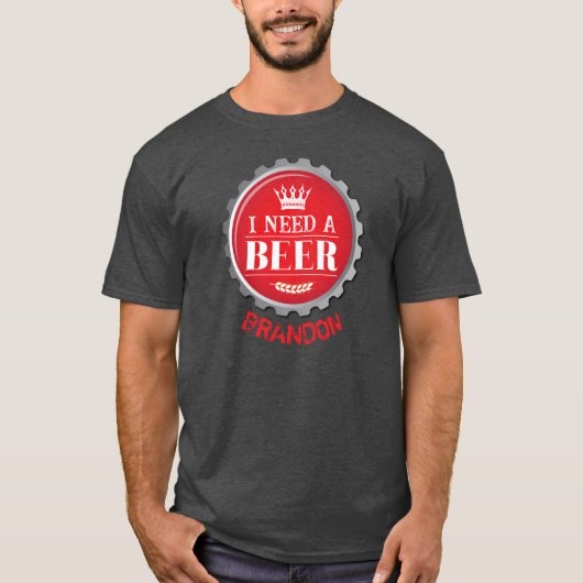 Behoefte aan een Beer Funny Red Craft Beer Bottle  T-shirt (Voorkant)