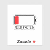 Behoefte aan eiwitten, Funny Gym Rat Motivatie Sticker (Vel)