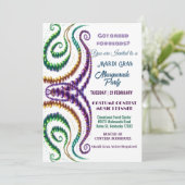 Behoefte aan kralen Mardi Gras kleuren Masquerade  Kaart (Staand voorkant)