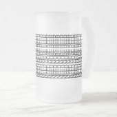 Behoefte aan meer bier Herhaalde grappige line art Matglas Bierpul (Voorkant rechts)