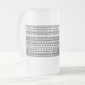 Behoefte aan meer bier Herhaalde grappige line art Matglas Bierpul (Voorkant links)