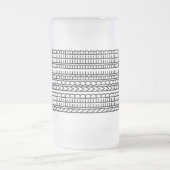 Behoefte aan meer bier Herhaalde grappige line art Matglas Bierpul (Center)