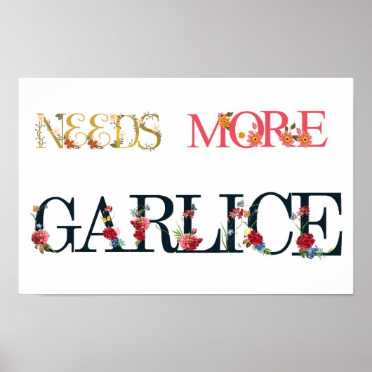 Behoefte aan meer knoflook poster (Voorkant)