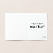 Behoefte aan ondersteuning - Grappig bruidsmeisje  Folie Kaarten (Binnen)