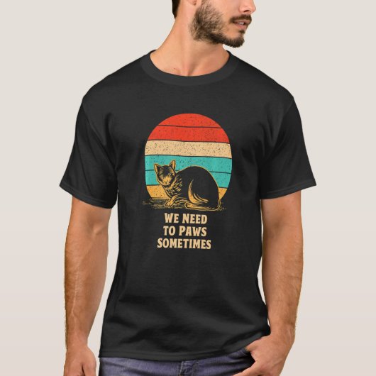 Behoefte aan poten Soms kattewerkout Kat Kat Kust T-shirt (Voorkant)