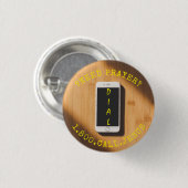 BEHOEFTE AAN PRAYER CALL JESUS CELLPHONE RONDE BUTTON 3,2 CM (Voorkant /achterkant)