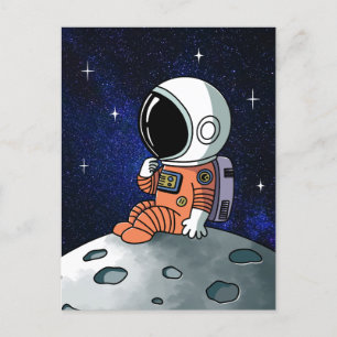 Behoefte aan ruimte, astronaut, ruimtevaarder briefkaart