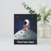 Behoefte aan ruimte, astronaut, ruimtevaarder, op  briefkaart (Staand voorkant)