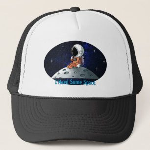 Behoefte aan ruimte, astronaut, ruimtevaarder, op  trucker pet