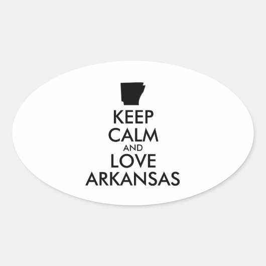 BEHOEFTE CALM EN LOVE ARKANSAS OVALE STICKER (Voorkant)