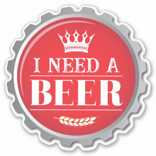 Behoefte Craft Beer Fun Beer Drinker Bottle Pet Qu Sticker (Voorkant)