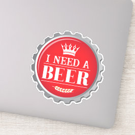 Behoefte Craft Beer Fun Beer Drinker Bottle Pet Qu Sticker