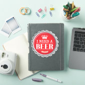 Behoefte Craft Beer Fun Beer Drinker Bottle Pet Qu Sticker (iPad Cover)
