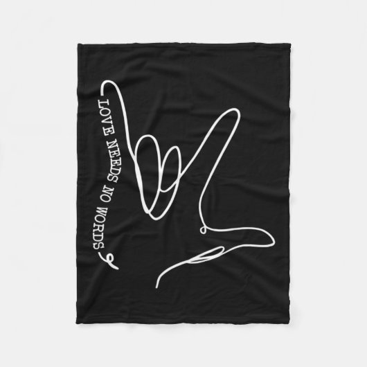 Behoefte geen woord als Autisme Bewustzijn Snelhei Fleece Deken (Voorkant)