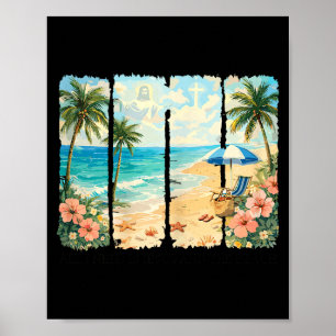 Behoefte is Jezus en het strand zomer christelijke Poster