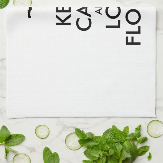  BEHOEFTE KALK EN VERLIES FLORIDA THEEDOEK (Gevouwen)