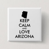 BEHOEFTE KALM EN VERLIES ARIZONA VIERKANTE BUTTON 5,1 CM (Voorkant)