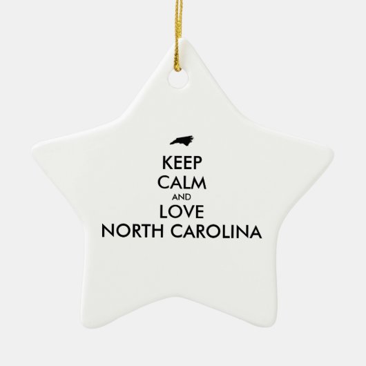  BEHOEFTE KALM EN VERLIES NOORD CAROLINA KERAMISCH ORNAMENT (Voorkant)