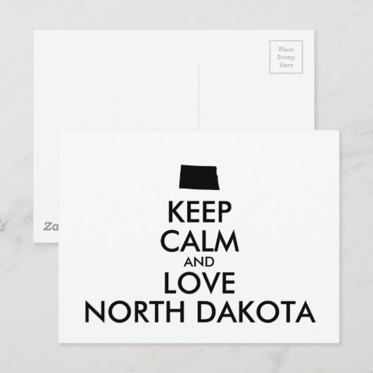  BEHOEFTE KALM EN VERLIES NOORD-DAKOTA BRIEFKAART (Voorkant / Achterkant)