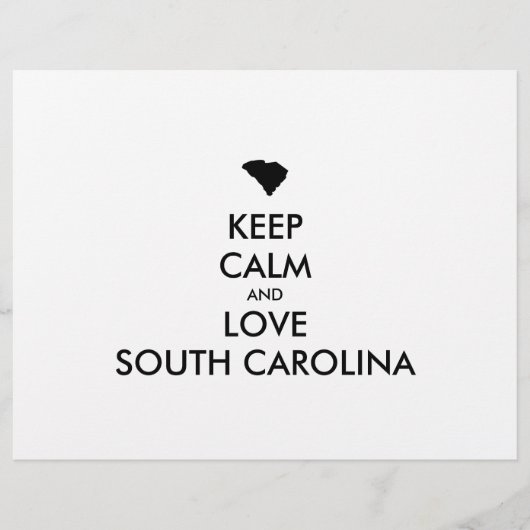  BEHOEFTE KALM EN VERLIES ZUIDCAROLINA FLYER (Voorkant)
