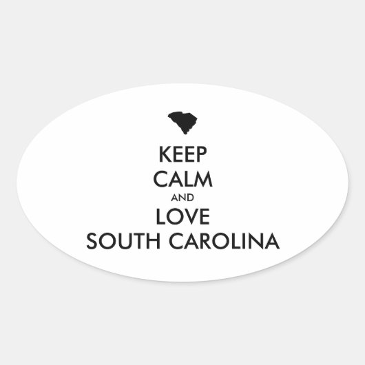  BEHOEFTE KALM EN VERLIES ZUIDCAROLINA OVALE STICKER (Voorkant)