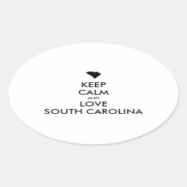  BEHOEFTE KALM EN VERLIES ZUIDCAROLINA OVALE STICKER