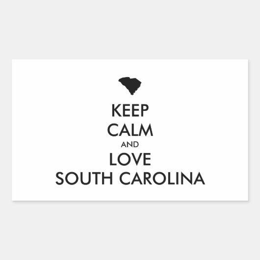  BEHOEFTE KALM EN VERLIES ZUIDCAROLINA RECHTHOEKIGE STICKER (Voorkant)