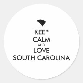  BEHOEFTE KALM EN VERLIES ZUIDCAROLINA RONDE STICKER
