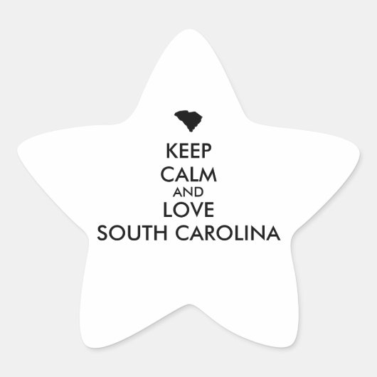  BEHOEFTE KALM EN VERLIES ZUIDCAROLINA STER STICKER (Voorkant)