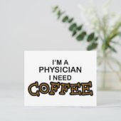 Behoefte koffie - Arts Briefkaart (Staand voorkant)