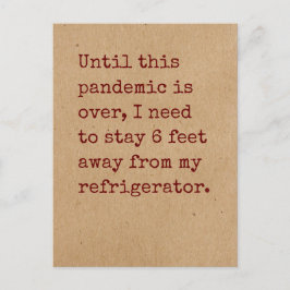 Behoefte om 6 meter verwijderd te blijven van de k briefkaart