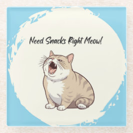 Behoefte Snacks Recht Meow Glass Onderzetter