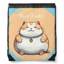 Behoefte Treats Fat Drawstring Bag