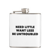 Behoefte weinig minder ongerustheid heupfles (Voorkant)