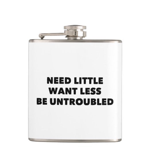 Behoefte weinig minder ongerustheid heupfles (Voorkant)