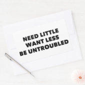 Behoefte weinig minder ongerustheid rechthoekige sticker (Envelop)