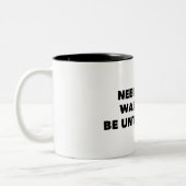 Behoefte weinig minder ongerustheid tweekleurige koffiemok (Links)