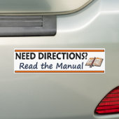 Behoeften?  Lees de handmatige funny Bijbel Bumpersticker (Op auto)